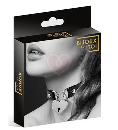 Чокер с замком сердце Bijoux Pour Toi чёрный фото 3