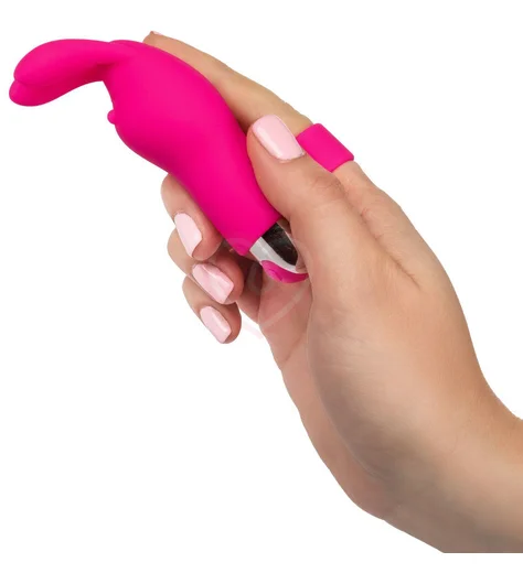 Вибронасадка на палец Finger Bunny розовая фото 3