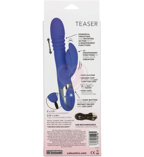 Вибратор-кролик с пульсацией Enchanted Teaser голубой фото 9