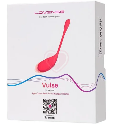 Виброяйцо с фрикциями и управлением со смартфона Vulse Lovense красное фото 3
