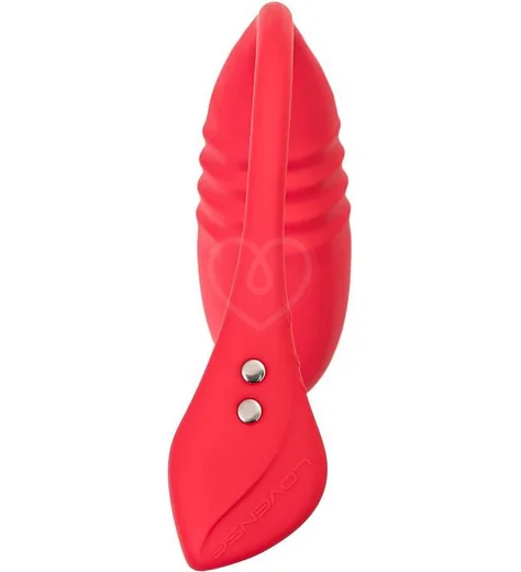 Виброяйцо с фрикциями и управлением со смартфона Vulse Lovense красное фото 11