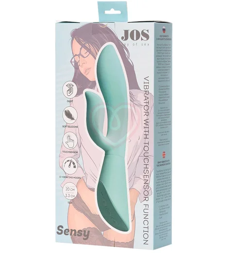 Вибратор-кролик с функцией TouchSensor Jos Sensy голубой фото 6