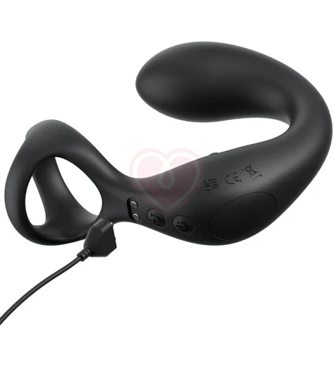 Стимулятор простаты с вибрацией эрекционным кольцом и пультом Ass-gasm Taint-alizer чёрный фото 3