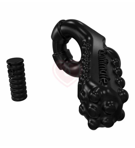 Эрекционное кольцо для пар с вибропулей Bathmate Vibe Ring Tickle чёрное фото 4