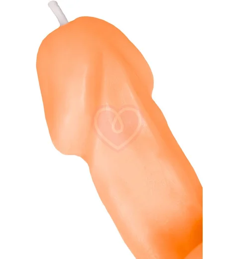 Декоративная свеча в форме члена Pecado оранжевая 47 г фото 4