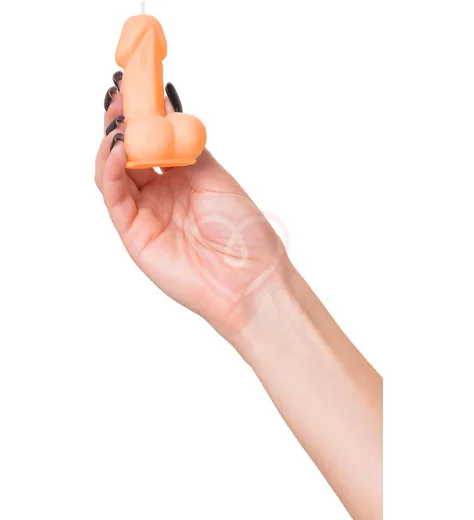 Декоративная свеча в форме члена Pecado оранжевая 47 г фото 5