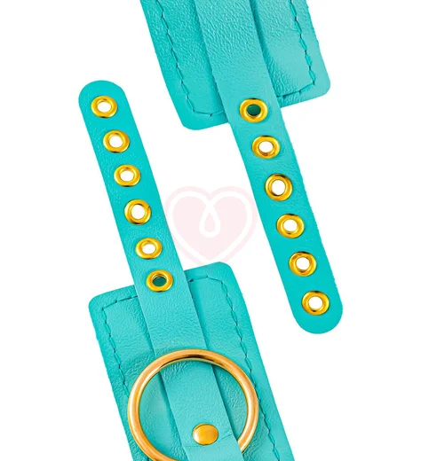 Наручники с кольцом Pecado голубые фото 4