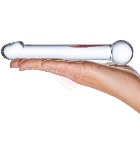 Стеклянный дилдо с реалистичной головкой прозрачный фото 4