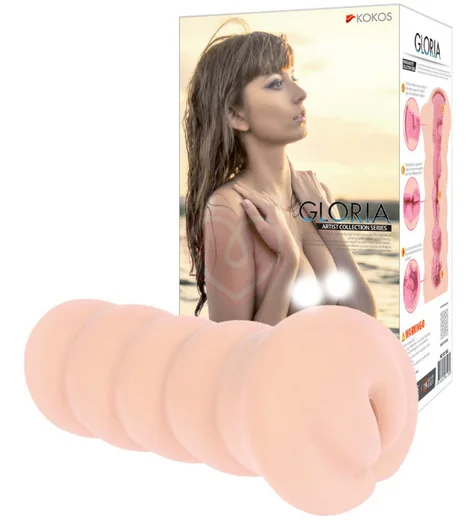 Мастурбатор вагина с реалистичным рельефом Kokos Gloria с двойным слоем фото 5