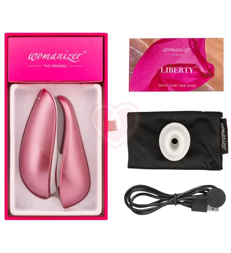 Вакуумный клиторальный стимулятор Womanizer Liberty розовый фото 6