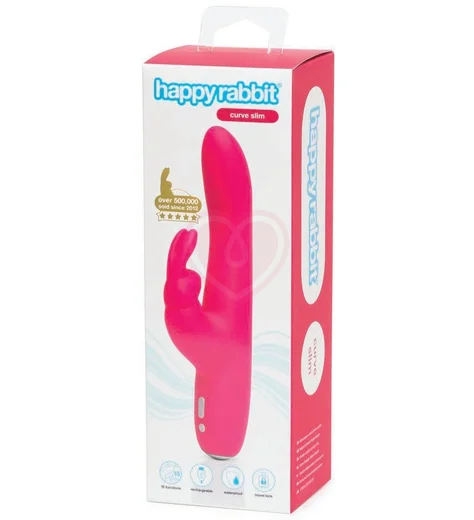 Вибратор Happy Rabbit Slimline Curve розовый фото 4