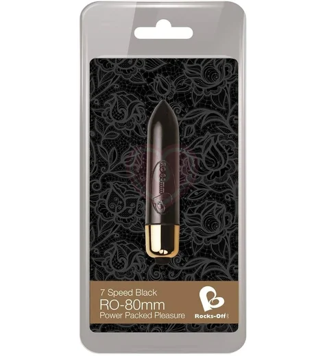 Вибропуля RO-80mm 7-Speed чёрная фото 2