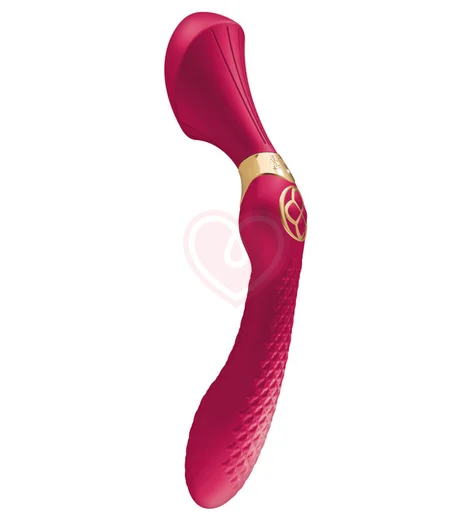 Двухсторонний вибратор Shunga ZOA малиновый фото 4