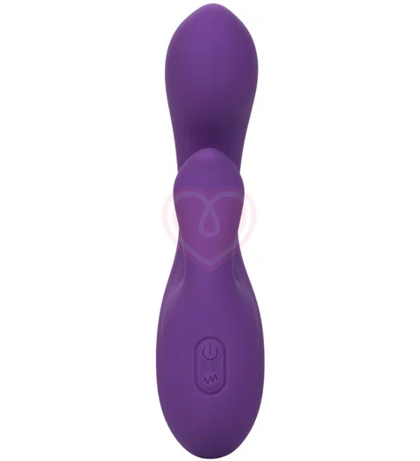 Вибратор с клиторальным кончиком Stella Liquid Silicone Dual Pleaser фиолетовый фото 2