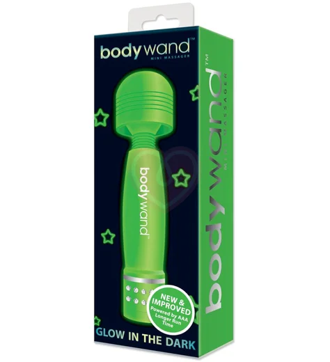 Мини-массажер с кристаллами BodyWand светящийся в темноте зеленый фото 2