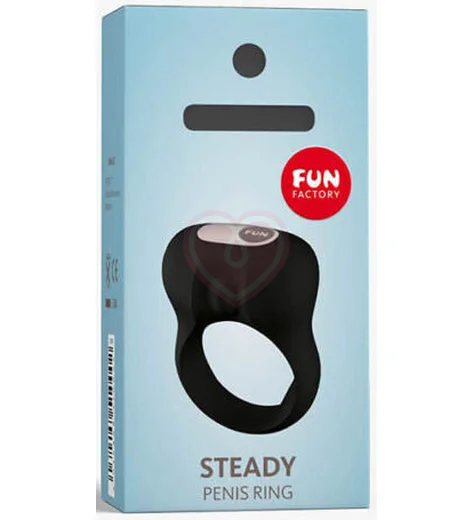 Эрекционное кольцо с вибрацией Steady чёрное фото 4