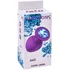 Большая анальная пробка Emotions Cutie Large фиолетовая с голубым кристаллом фото 3
