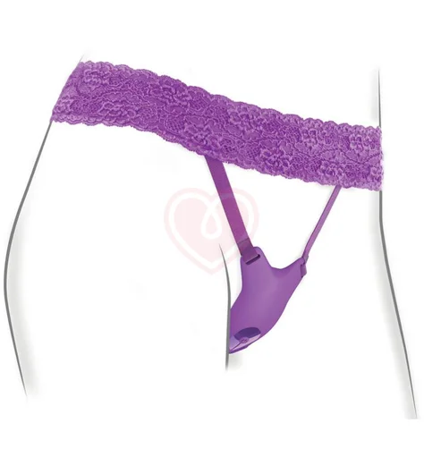 Вибратор-бабочка с кружевным поясом и пультом Ultimate G-spot Butterfly фиолетовая фото 3