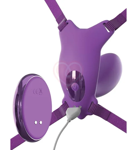Вибратор-бабочка с кружевным поясом и пультом Ultimate G-spot Butterfly фиолетовая фото 5