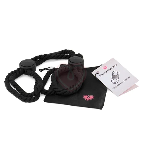 Верёвочные наручники Handcuffs Rope чёрные фото 4
