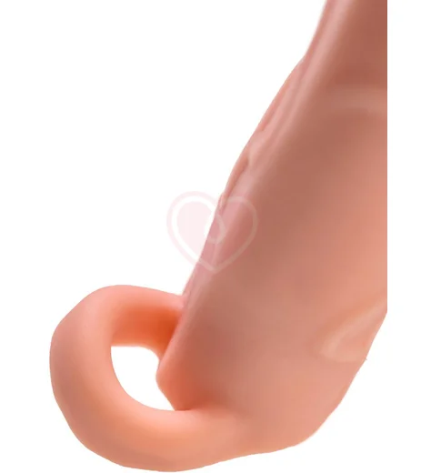 Насадка удлинитель с кольцом на мошонку XLover by Toyfa телесная фото 8