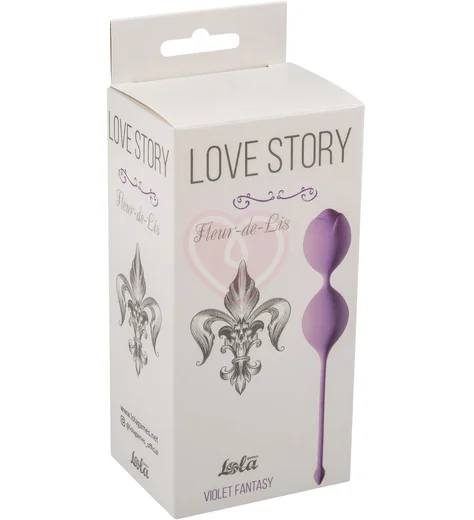 Вагинальные шарики в виде бутона Love Story Fleur-de-lis Violet Fantasy сиреневые фото 2