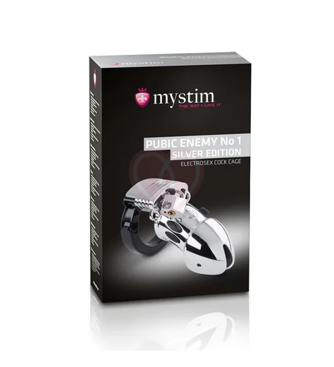 Пояс верности Mystim Pubic Enemy No 1 Silver Edition с электростимуляцией фото 4