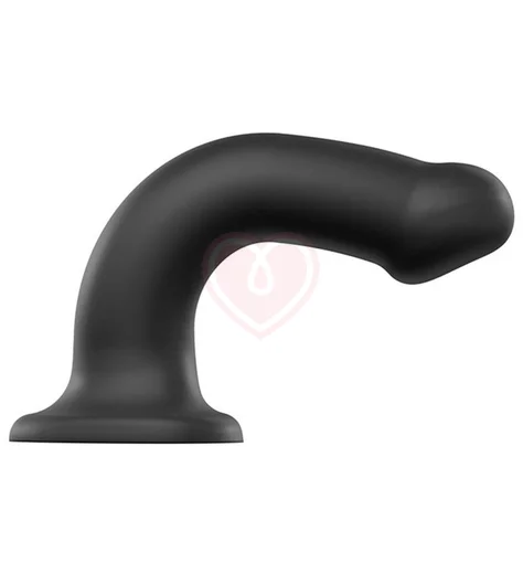 Гибкий фаллоимитатор на присоске Strap-on-me L 19 см чёрный фото 4