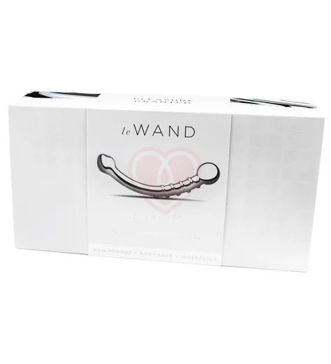 Изогнутый фаллоимитатор из стали с рельефом Le Wand Bow фото 5