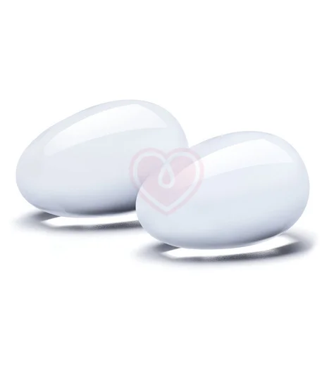 Набор из 2 вагинальных шариков из стекла Glass Yoni Eggs Set фото 2