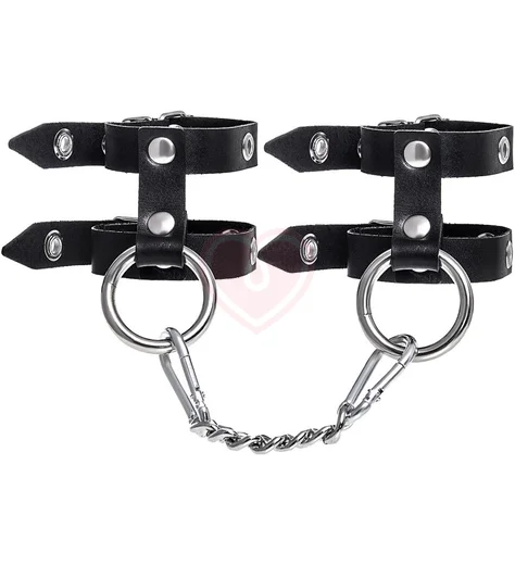 Наручники из двух ремешков Pecado BDSM черные фото 2