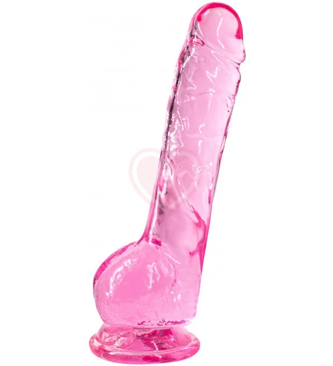 Фаллоимитатор на присоске с мошонкой Intergalactic Luminous 20 см розовый фото 3