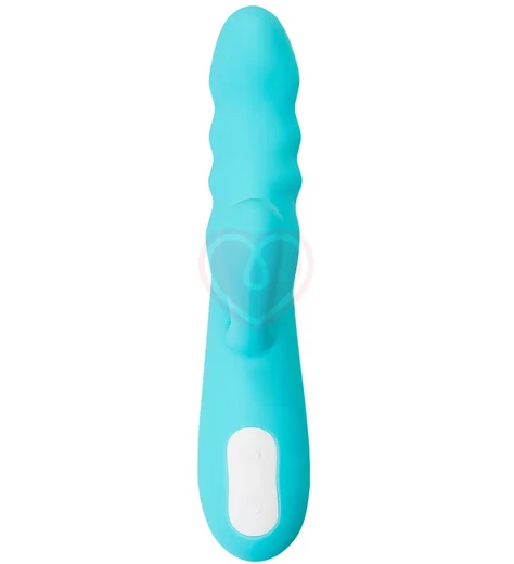 Вибратор-кролик Jos Merry-Swi с ротацией на 360° голубой фото 3
