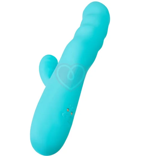 Вибратор-кролик Jos Merry-Swi с ротацией на 360° голубой фото 4