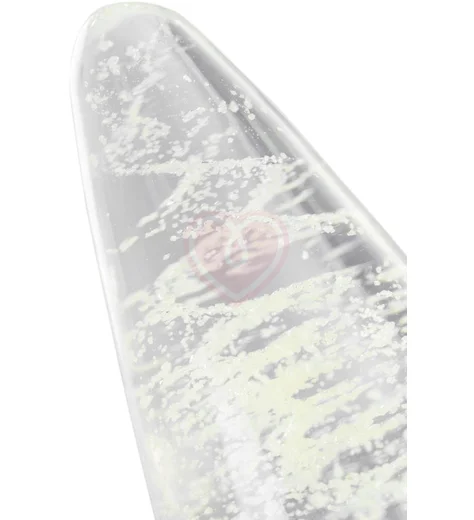 Стеклянная анальная пробка светящаяся в темноте Sexus Glass прозрачная фото 4