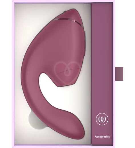 Вибратор с вакуумно-волновой стимуляцией клитора Womanizer Next Duo розовый фото 14