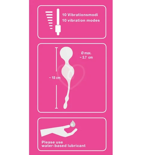 Шарики вагинальные с вибрацией Smile Vibro Love Balls розовые фото 7