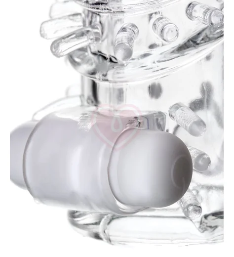 Стимулирующая вибронасадка на пенис с усиками ToyFa A-Toys 13 см фото 3