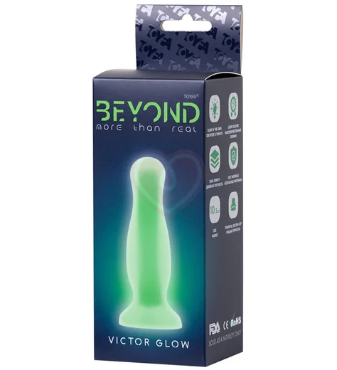 Светящаяся в темноте анальная пробка Beyond Victor Glow 9 см фото 4