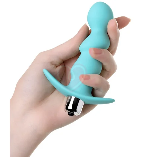 Анальный стимулятор с вибрацией ToDo Bland бирюзовый фото 3