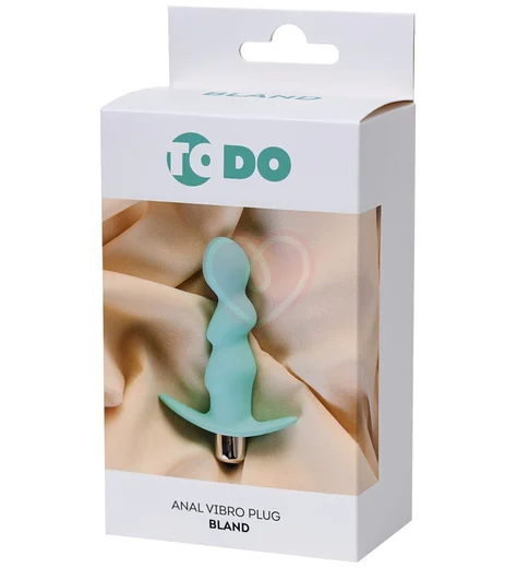 Анальный стимулятор с вибрацией ToDo Bland бирюзовый фото 4
