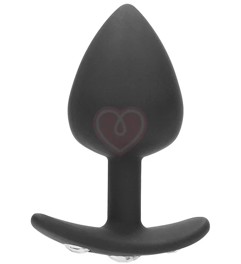 Анальная пробка для ношения с кристаллами Extra Large Diamond Butt Plug With Handle фото 3