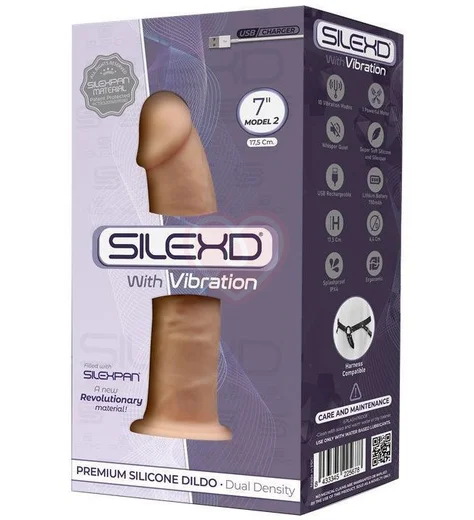 Реалистичный вибратор с присоской SileXD Model 2 телесный 16 см фото 2