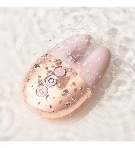 Мини-вибратор с двумя кончиками Le Wand Double Vibe розовое золото фото 4