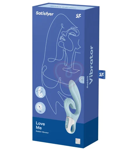 Вибратор с клиторальным стимулятором Satisfyer Love Me голубой фото 5