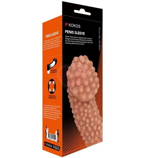 Стимулирующая насадка с пузырьками Kokos Penis Sleeve PS004-L фото 4