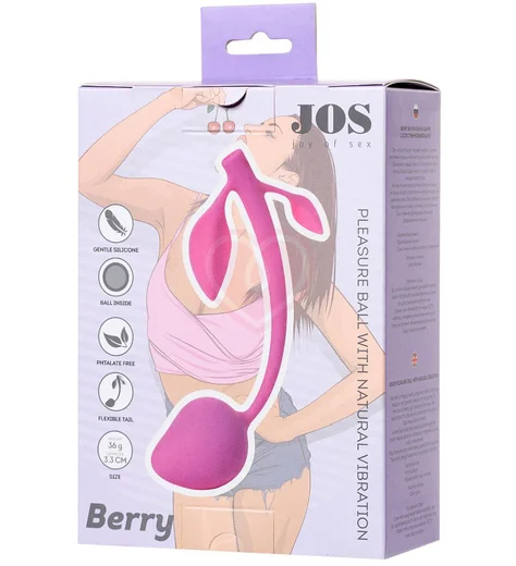 Вагинальный шарик в форме ягодки Jos Berry розовый фото 5