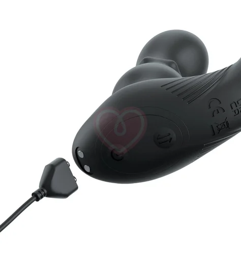 Стимулятор простаты с вибрацией эрекционным кольцом и пультом Ass-gasm Slide Glide чёрный фото 3