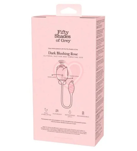Вакуумный стимулятор розочка Fifty Shades of Grey Dark Blushing Rose фото 3