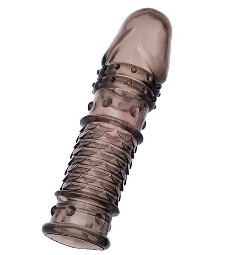 Насадка для члена с рельефом ToyFa Xlover 13 см чёрная фото 2